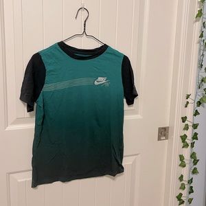 Black and dark green Nike Air unisex tee shirt